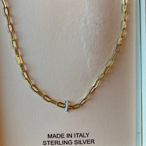 Sterling Paper Clip 18" Necklace - Picture 2 of 3